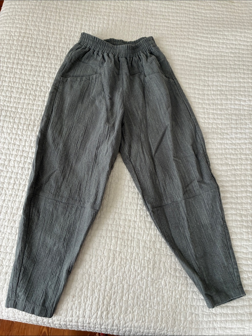 Meg NYc Women's Elastic-Waist Gray Jogger Pants